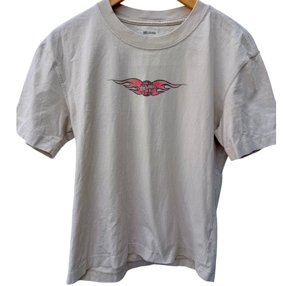 Hollister White Tops Hot Wheels Tee XS